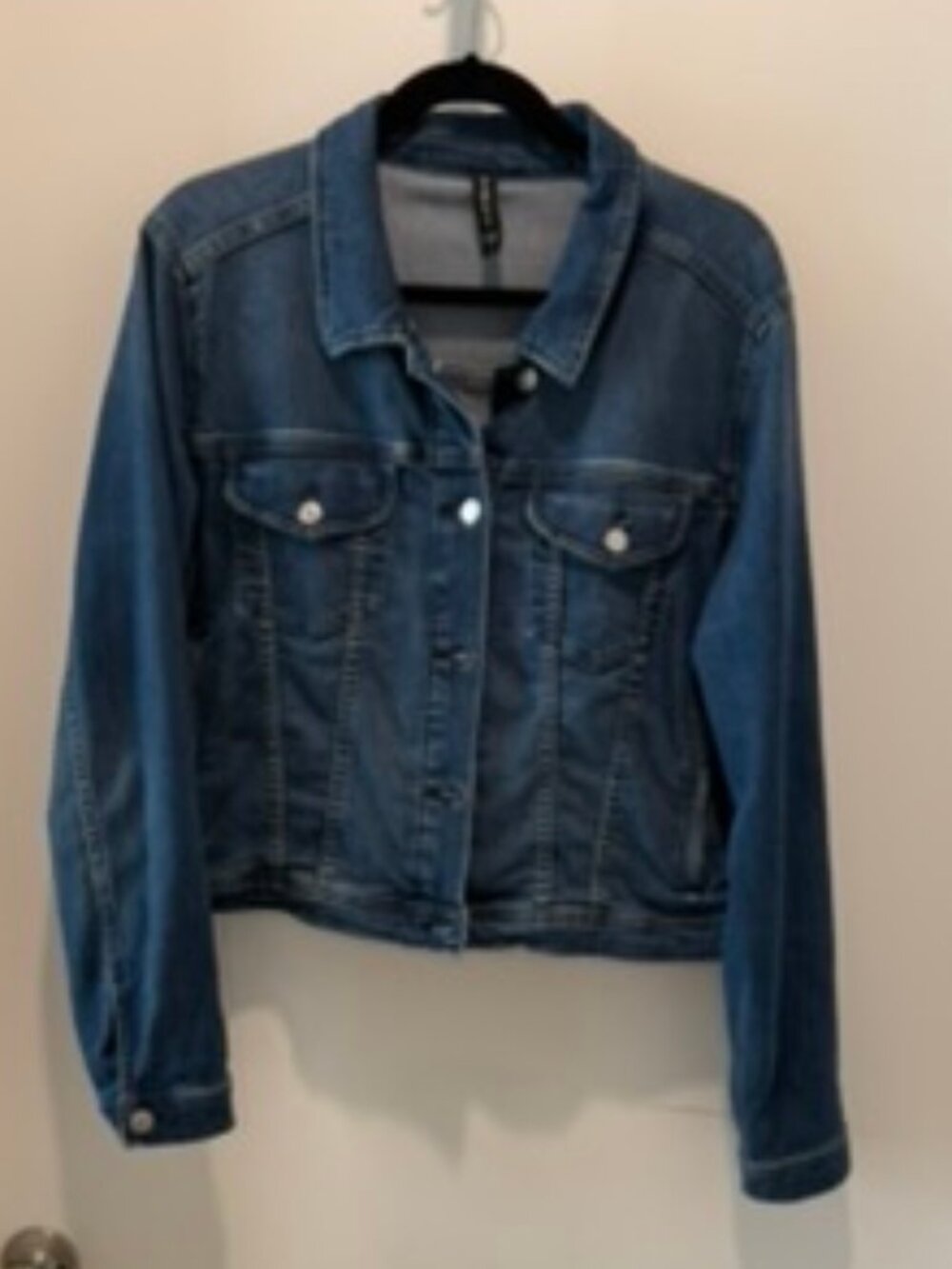 Athleta Dark Indigo Stretch Denim Jacket Size L